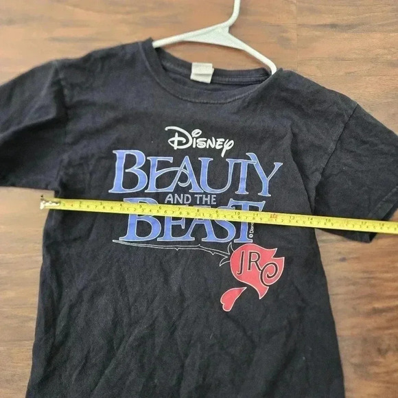 Vintage 90s Disney Beauty and the Beast T-shirt Black Kids Size Medium M Rare - Picture 7 of 8